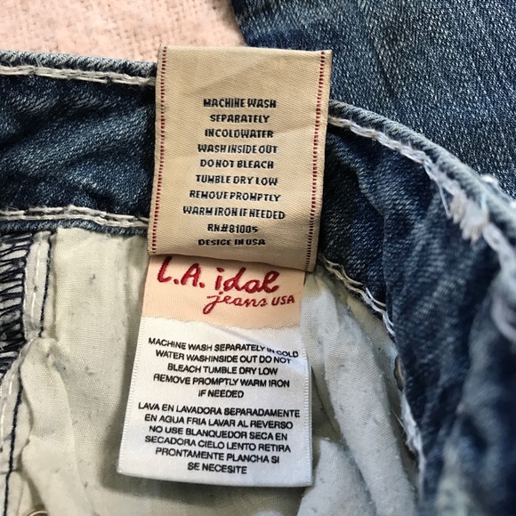 NEW L A IDOL RHINESTONE DENIM BLING JEANS - Picture 6 of 7